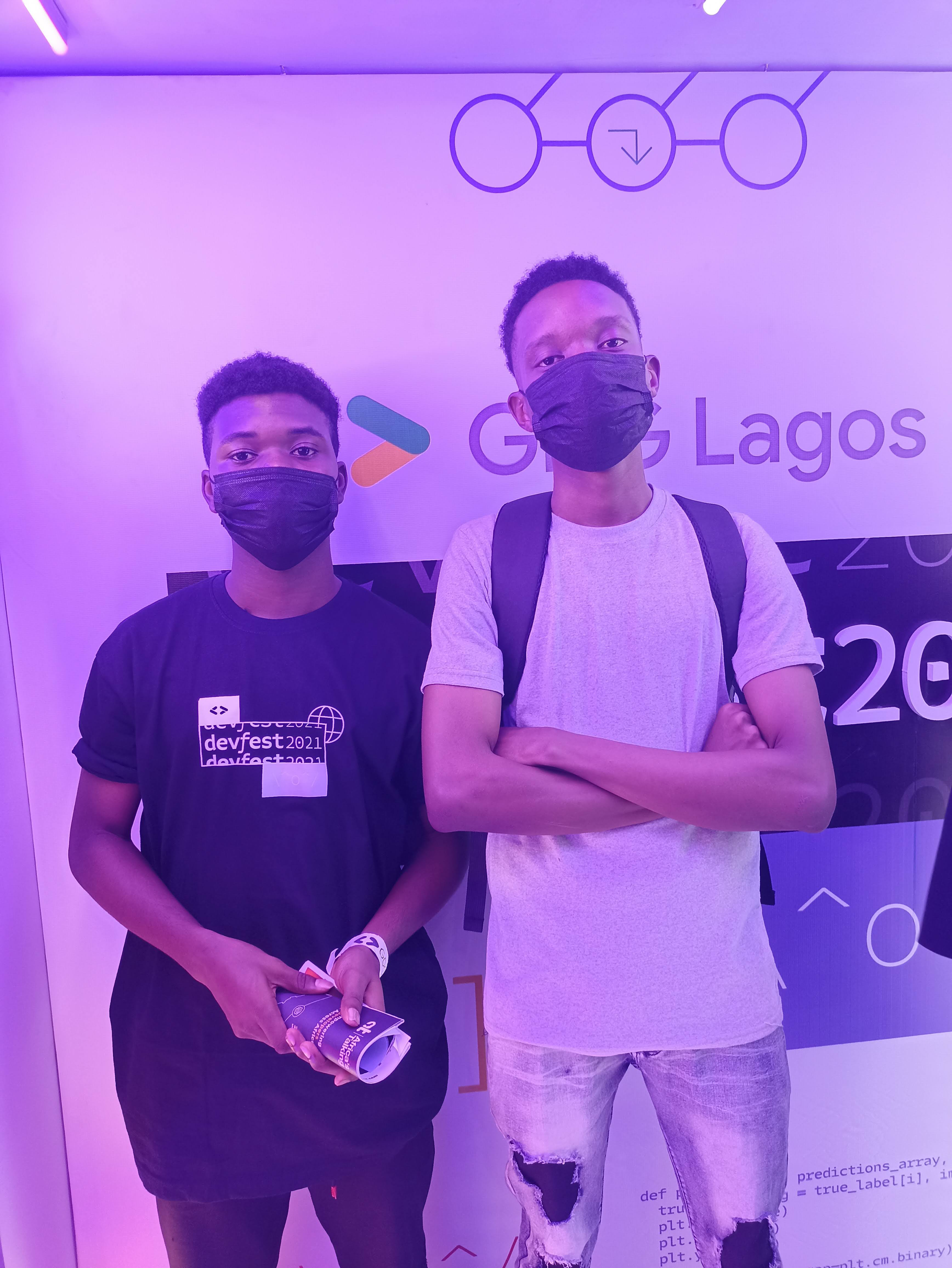 Me and emmanuel at a tech conference Lagos - 2021 